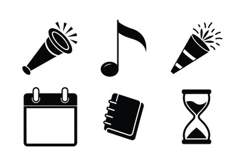 Party Festival and Event Decoration Vector Icon Set