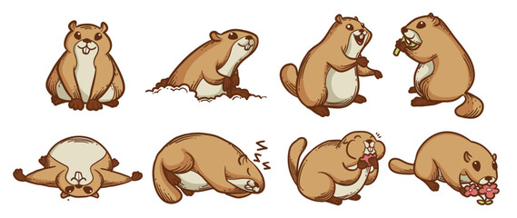 gopher cartoon vector 