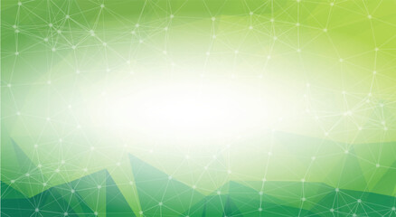Green low poly background. Polygonal design pattern. Bright mosaic modern geometric design, Creative Design Templates. Connected lines with dots.