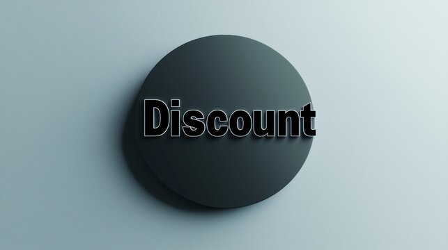 Black Discount text on white background for e-commerce banners, retail advertising, and promotional materials