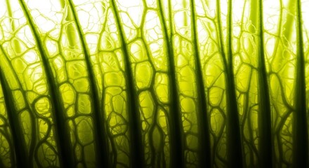 Abstract Macro Photography Captures Botanical Leaf Veins and Cellular Structures Perfectly
