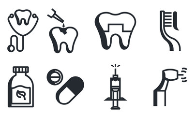 dentist vector icons