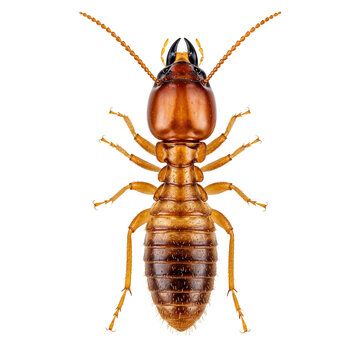 Close up of a termite insect isolated on transparent background