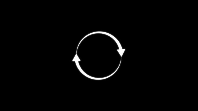 Abstract refresh button animation, Refresh button, circle arrow icon set. refresh reload animation. 4k video