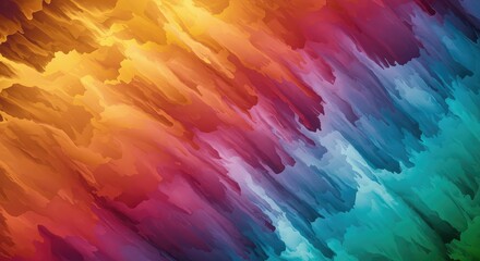 Obraz premium Dynamic blend of colors shifting from structured patterns to fluid, dissolving gradients, symbolizing evolution and abstract change ,flow ,blend ,colorful