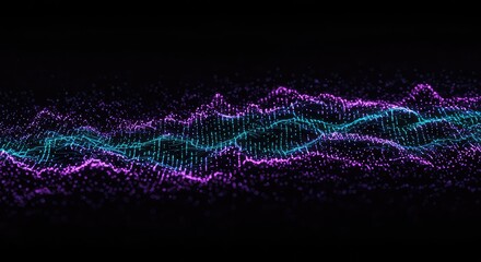 Dynamic visualization of rhythmic electrical energy flowing across a dark digital surface, ideal for tech and medical concepts ,connectivity ,electric ,digital