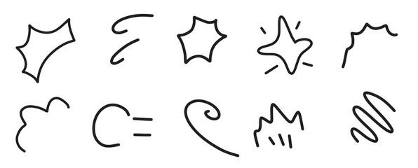 hand drawn comic elements for fun and bold creations