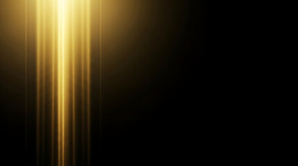 Abstract background with vertical glowing golden light effect