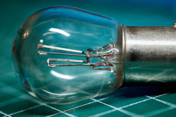 Close up of intricate light bulb design