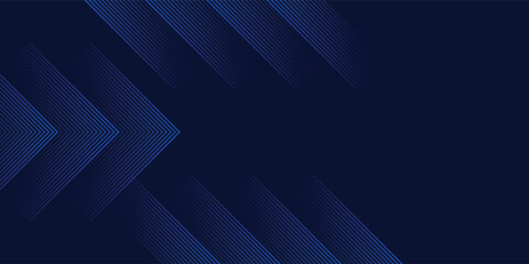 Abstract Arrows Navy Blue Geometric Lines Background Template for Presentations