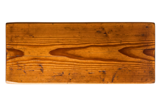 Old weathered wooden plank with natural grain and texture isolated on a transparent background - Powered by Adobe
