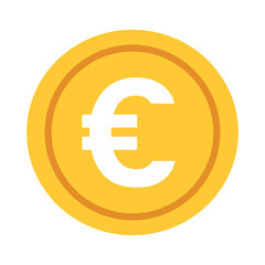 Gold Euro Coin Icon – Vector Transparent