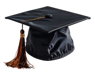 College graduation cap isolated on transparent or white background, png