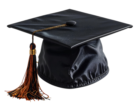 College graduation cap isolated on transparent or white background, png
