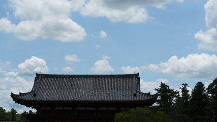 The classical architectures view located in the old temple of the Japan