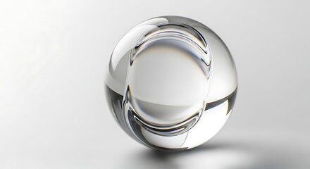 Glass ball on surface