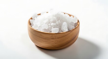 Salt crystals in bowl