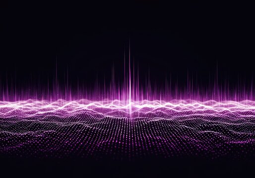 Dynamic abstract background showing digital data flow and rhythmic energy. A technological visualization of sound waves or electrical pulses ,wave ,modern ,digital