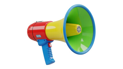Loudspeaker Illustration A Bright and Colorful Megaphone for Communication and Announcements
