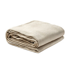 Single Folded Blanket on White Background for Use in Various Design Projects and Applications in Home Decor, Fashion, and Photography