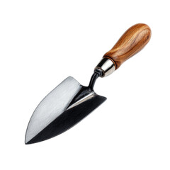Single Garden Trowel on White Background With No Shadows for Gardening and Planting Tasks