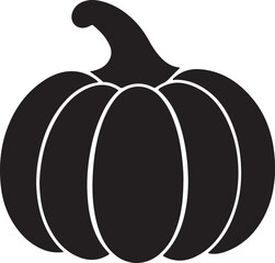 Autumn harvest illustration of a fresh pumpkin and eggplant vector drawing on a white background