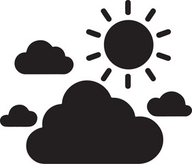 Weather icons set for forecast and web design