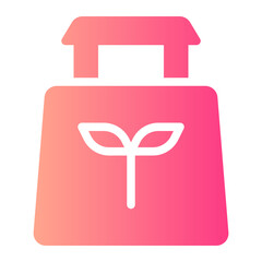 eco bag gradient icon