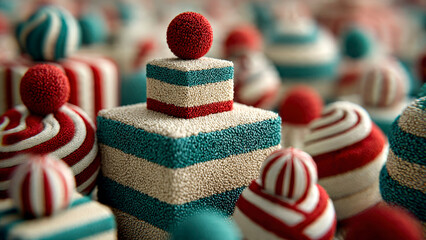 Christmas Themed Background With Copy-space and Vibrant Festive Colours