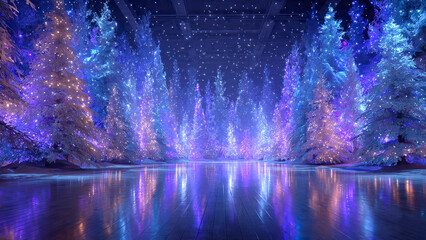 Christmas Themed Background With Copy-space and Vibrant Festive Colours