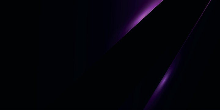 Dark abstract background with glowing purple geometric design. Modern and futuristic background concept for covers, banners, brochures, certificates, presentations, and websites.