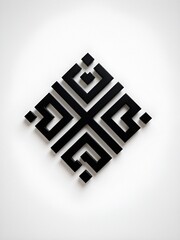 3d render of a waved service label on vintage background