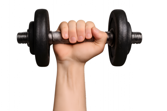 Hand Holding Dumbbell for Health and Fitness.