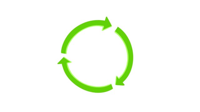 vector illustration of a green recycle arrows