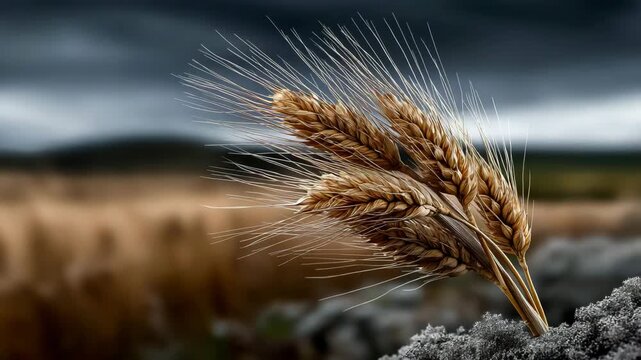 Wheat Field Undulating in Wind