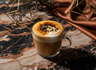 cup of coffee with cinnamon