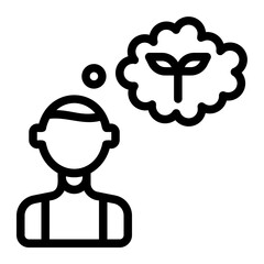 thought line icon