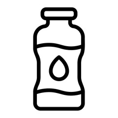 water bottle line icon