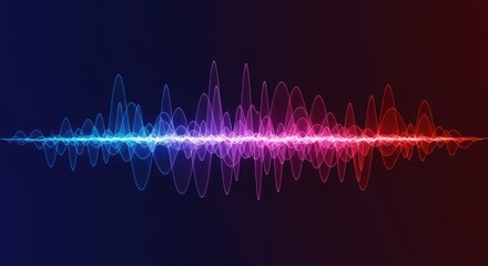 Abstract wave forms of vibrant colors vibrating across a gradient field creating a visual sensory experience ,cosmic ,energy ,movement