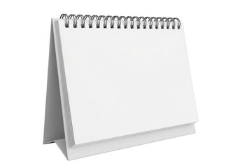Blank desk calendar isolated on transparent background for planning and notes