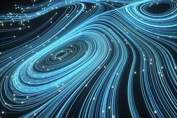 Swirling Light Lines with Glowing Particles