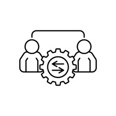 Icon a collaboration, isolated against a clean background.