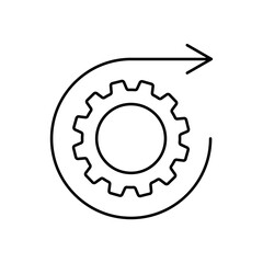 Icon a automation, isolated against a clean background.