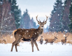 deer in winter