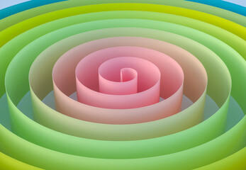 Abstract colorful curved shapes