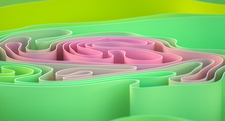 Abstract colorful curved shapes