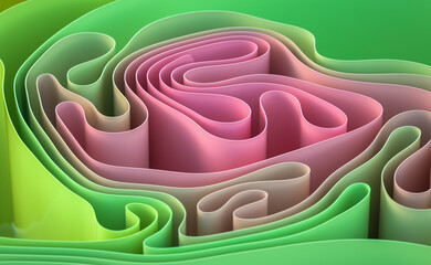 Abstract colorful curved shapes