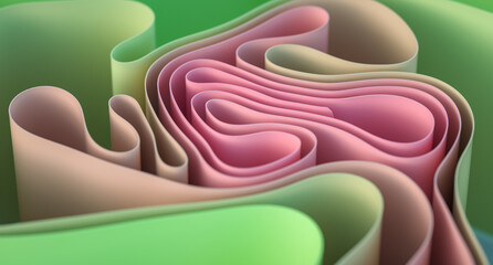 Abstract colorful curved shapes