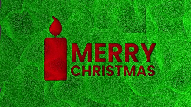 A merry christmas partical animation of a candle for social media