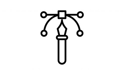 Bezier tool icon animation for graphic design software tutorials and blogs